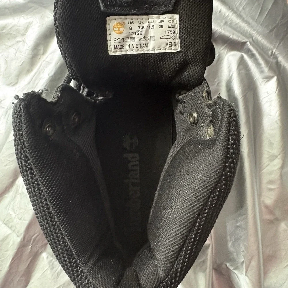 MENS‎ TIMBERLAND SIZE 8 WHITE LEDGE WATERPROOF MID HIKER MD BLACK